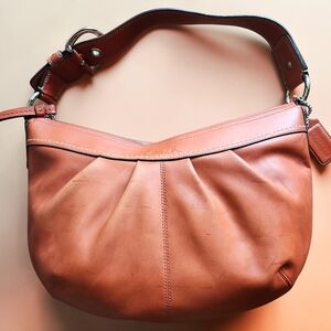 Coach Orange Leather Shoulder Bag